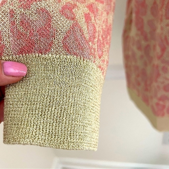Gabby Isabella Metallic Pink Leopard Sweater - Picture 4 of 12